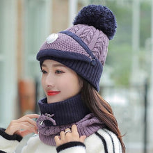 Load image into Gallery viewer, Super Stylish Women&#39;s Knitted Hat/Sacrf Cosy Combo
