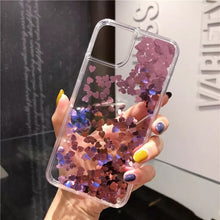 Load image into Gallery viewer, Glitter Love Heart Sequins Quicksand Phone Case
