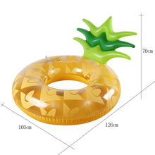 Load image into Gallery viewer, Giant Inflatable Pineapple Pool Float Summer Swimming Ring Pool Float Inner Tube Outdoor Beach Party Play Pool Water Fun Toy for
