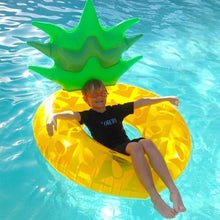 Load image into Gallery viewer, Giant Inflatable Pineapple Pool Float Summer Swimming Ring Pool Float Inner Tube Outdoor Beach Party Play Pool Water Fun Toy for
