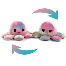 Load image into Gallery viewer, Adorable and Cute Reversible Flip Octopus Plush Toy with Color Choice - Toy Town Central
